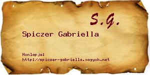 Spiczer Gabriella névjegykártya
