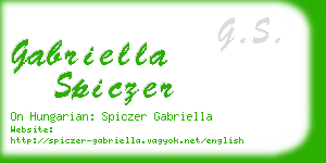 gabriella spiczer business card